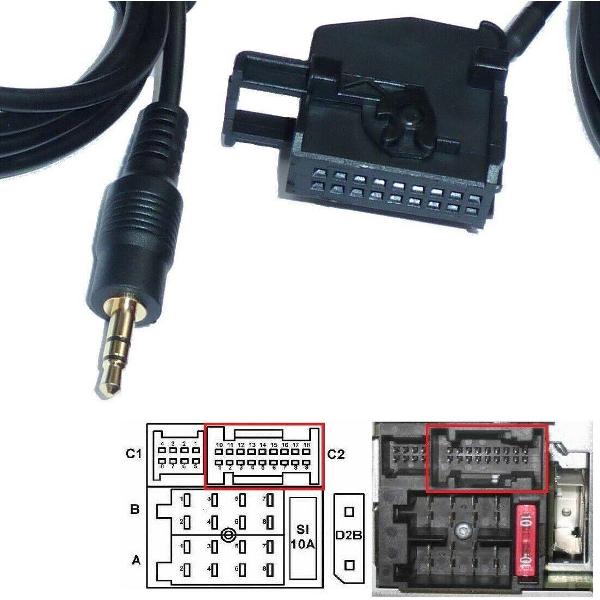 Mercedes comand 2.0 of aps aux kabel radio