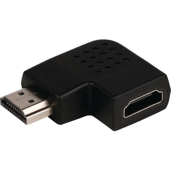 HDMI adapter HDMI connector right angled - HDMI input black