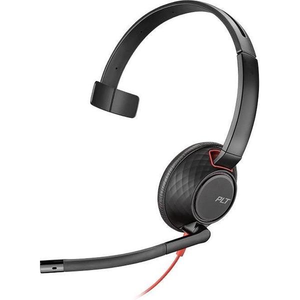 POLY Blackwire 5210 Headset Hoofdband Zwart, Rood
