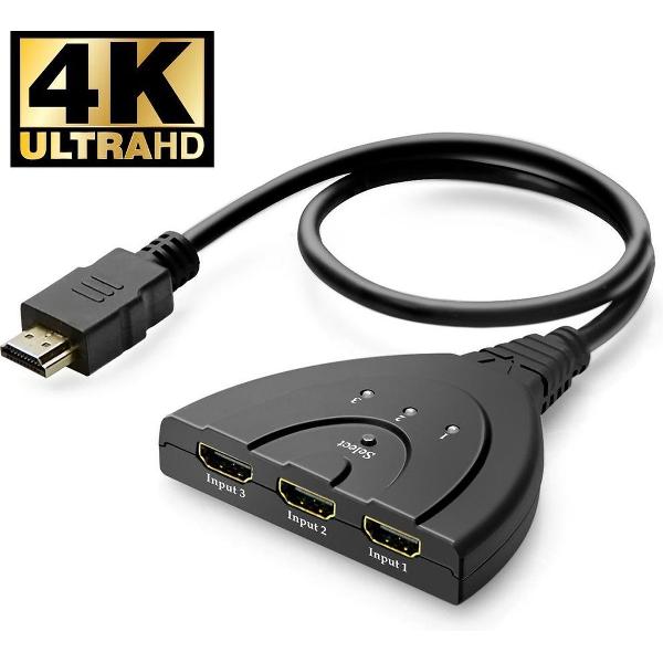 MMOBIEL HDMI Switch - Splitter - 3 In naar 1 Uit - 4K - Ultra HD - 1080 - Full HD