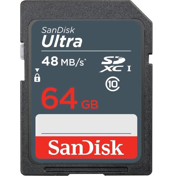 Sandisk ULTRA 64GB SDHC Class 10 flashgeheugen
