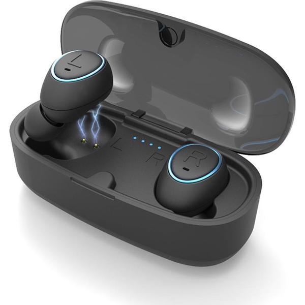 Qbuds earbuds - Draadloze oordopjes - Bluetooth 5.0 wireless earphones - Extra bass - Zwart