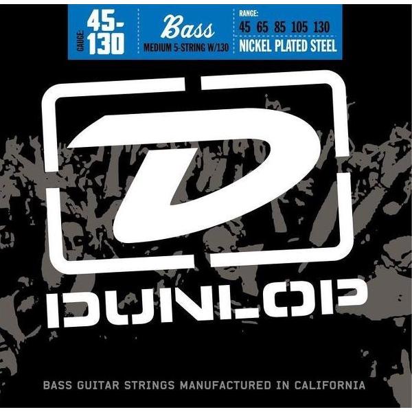 Dunlop DBN Nickel Wound Bass 45-130 045 5-snarige bassnarenset