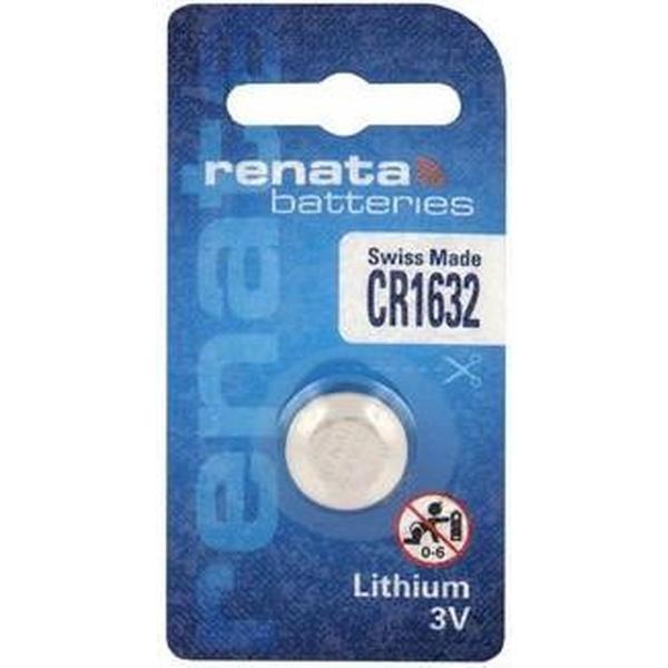 1 Stuk Renata CR1632 137mAh 3V Lithium Knoopcel Batterij