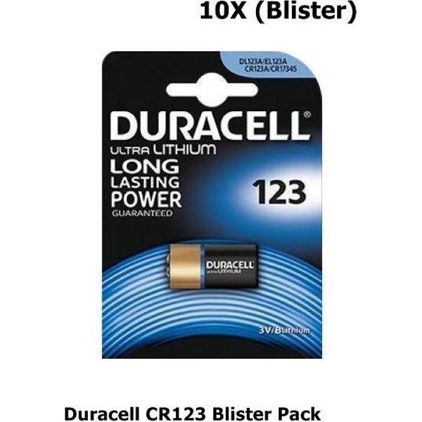 10 x Blister Duracell CR123 Blister Pack