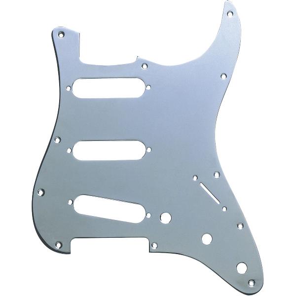 Modern Style Pickguard Strat Chrome 1-Ply 11-Hole