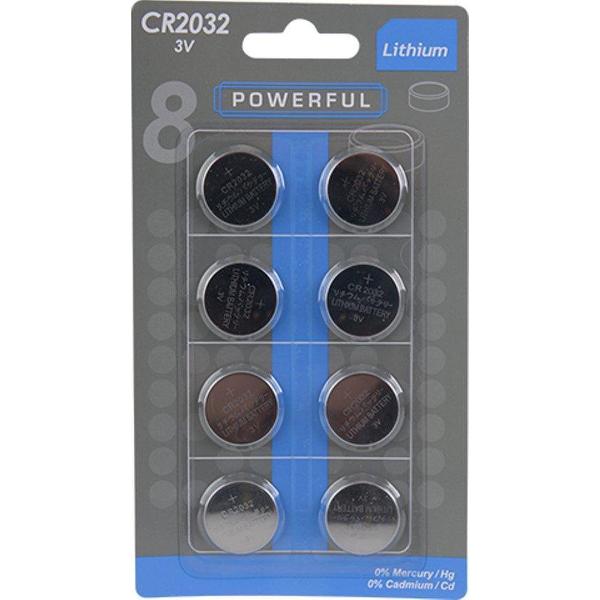 3V CR2032 Powerfull Lithium Batterijen - 8 stuks