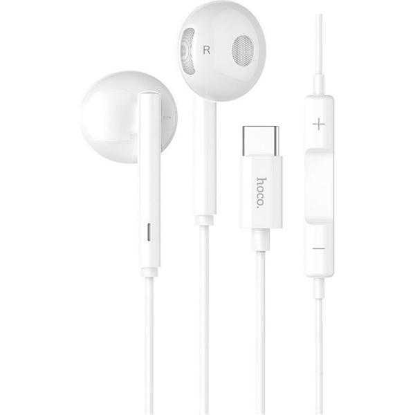 Hoco USB-C In-Ear Headset met Microfoon Wit