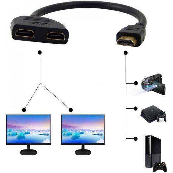 HDMI kabel - DUO HDMI kabel - HD kabel - Kabel - 2 ingangen - Professionele hdmi kabel - Internet kabel - NEW MODEL - LIMITED EDITION