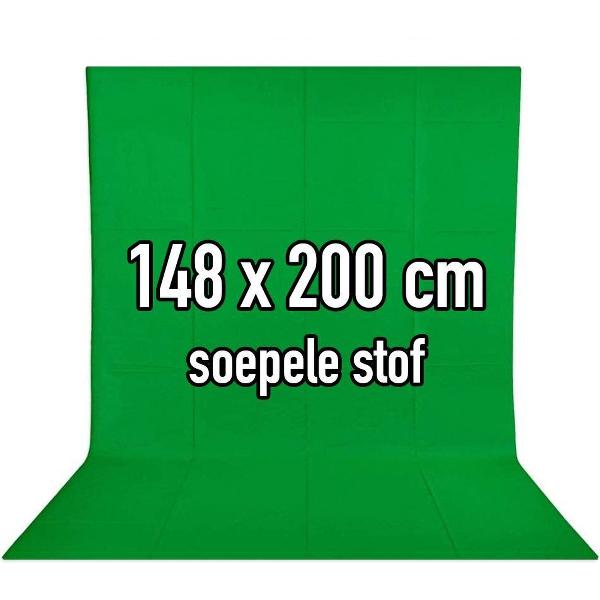 Green screen achtergronddoek 148 x 200 cm - soepele stof - Muslin