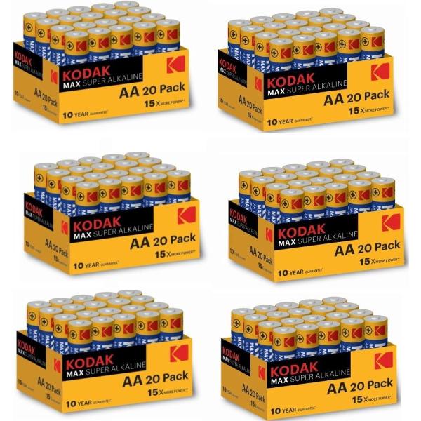 Kodak Max Super Alkaline AA 120 stuks