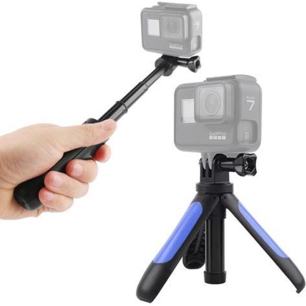 GP446 multifunctioneel mini vast statief voor GoPro HERO9 Black / HERO8 Black / 7/6/5/5 sessie / 4 sessie / 4/3 + / 3/2/1, DJI Osmo Action, Xiaoyi en andere actiecamera's (blauw)