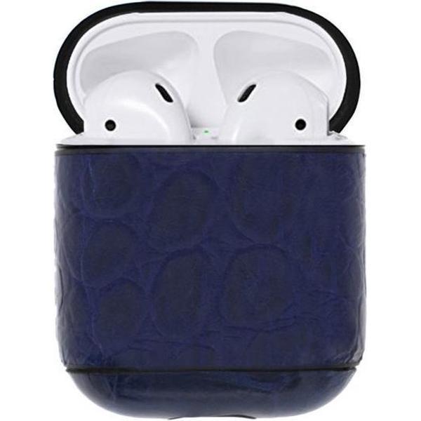 Airpods Hoesje Hard Case - Snake Blauw - Airpod hoesje geschikt voor Apple AirPods 1 en Airpods 2