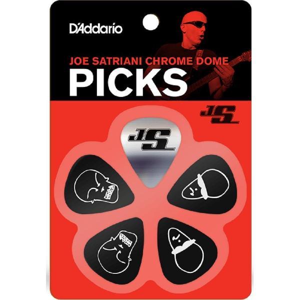 D'Addario Joe Satriani Chrome Dome Plectrum 5-pack Medium 0.70 mm