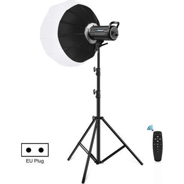 PULUZ 150W 5600K studiovideolamp + 2,8m lichthouder + 65cm opvouwbare lantaarn Softbox fotografiekit (EU-stekker)