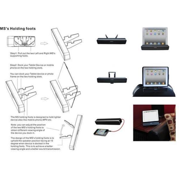 Bluetooth 3.0 smartphone en tablet soundbar