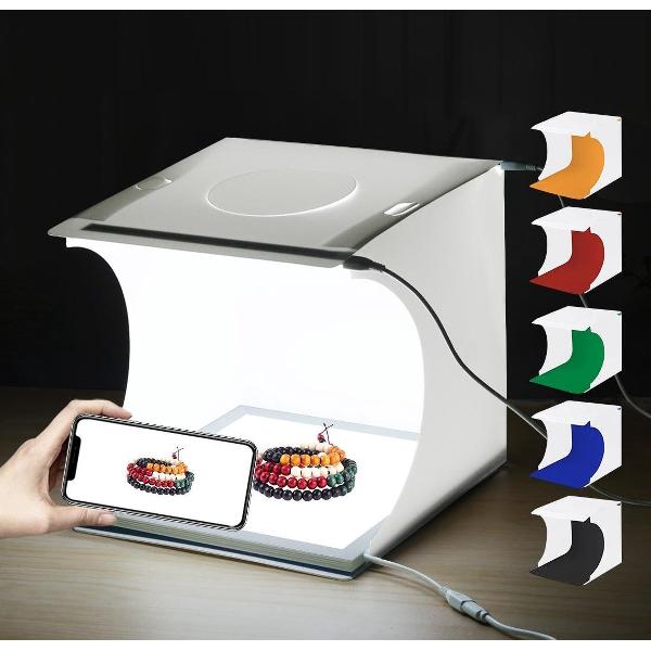 PULUZ Mini LED Fotografie Shadowless Licht Lamp Panel Pad + Studio Schieten Tent Box, acryl Materiaal, 20 cm x 20 cm Effectieve gebied