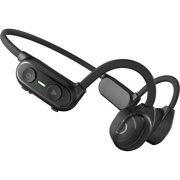 PowerLocus Bone Conduction oordopjes - OpenEar Bluetooth oordopjes met Microfoon - Zwart