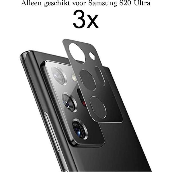 Beschermglas Samsung S20 Ultra Screenprotector - Samsung Galaxy S20 Ultra Screenprotector - Samsung S20 Ultra Screen Protector Camera - 3 stuks