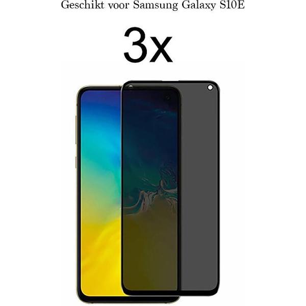 Privacy Screenprotector Samsung S10E screenprotector -Beschermglas samsung galaxy s10e screen protector glas - Anti Spy - 3 stuks