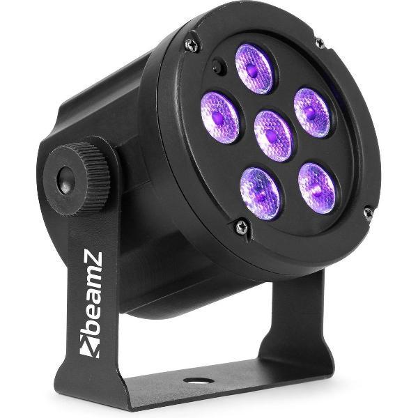 Blacklight - BeamZ SlimPar30 UV blacklight lamp met 6x 2W LED's - Zwart