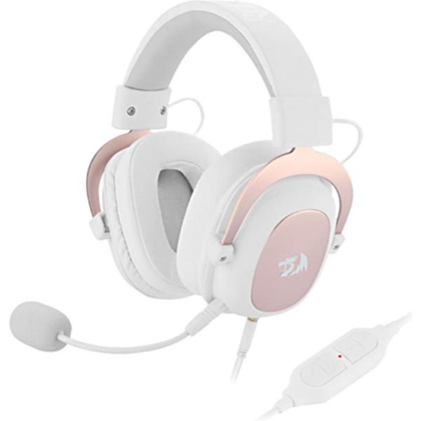 Redragon Zeus White - H510W - Wit-Rose Gaming Koptelefoon met noise cancelling microfoon en volume controller