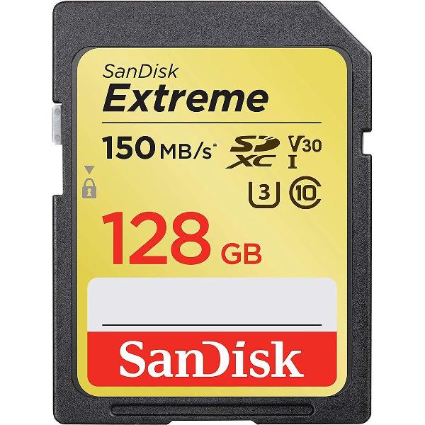SanDisk Extreme SDXC 128GB - 150MB/s - Class 10 U3 V30