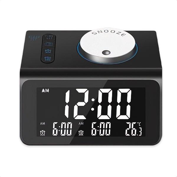 Eagle Wekkerradio - Digitale Wekker - met Dimbaar Display, Temperatuur en Dual USB
