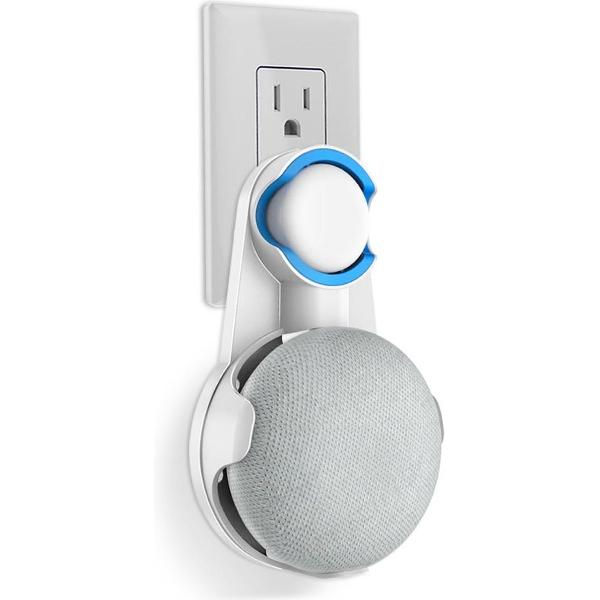 WiseGoods Premium Mini Google Home Houder - Google Nest 2e Generatie - Beugel voor in Stopcontact - Muurhouder Voor Google Thuis