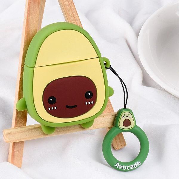 Airpods Hoesje | Airpods Case | Japanse Cartoon Kawaii Stijl Cute | Avocado | Vaderdag Kados | Vader Cadeautjes | Geschenk