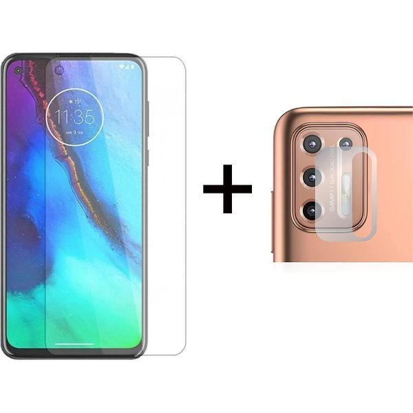 Beschermglas Motorola G9 Plus screenprotector 1 stuk - Motorola G9 Plus screen protector camera lens - 1 stuk - Motorola G9 Plus screenprotector glas
