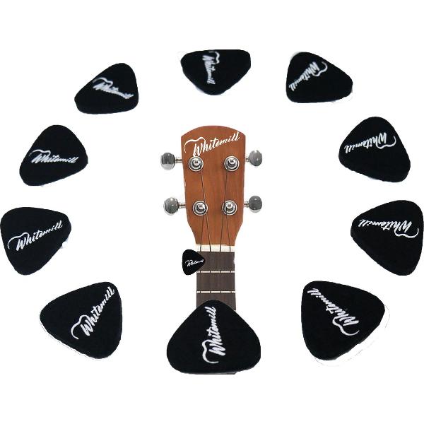 Vilt Plectrums voor Ukelele - Banjolele - Gitaar - Banjo - Snaarinstrument - Muziekinstrument - Accessoires - Ukulele - Picks - 10 stuks - Plectra - Zwart