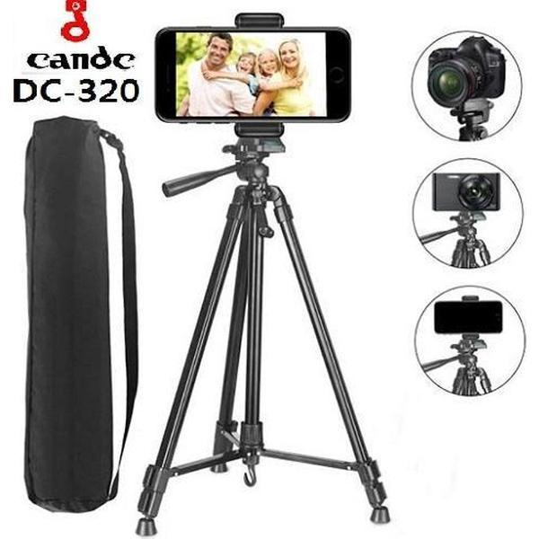 Telefoon statief - Verstelbaar tot 157 CM - Camera Tripod - – Telefoonhouder - Statieven - Waterpas – Opbergzak – houder - Lichtgewicht