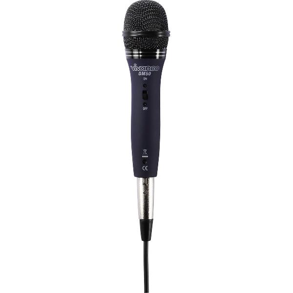 Vivanco DM 50, Dynamic microphone (mono) Zwart, Blauw