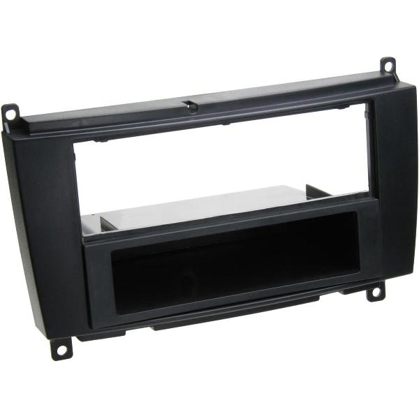 2-DIN Paneel Mercedes Benz CLK-Klasse facelift 2004-2010 Kleur: Zwart