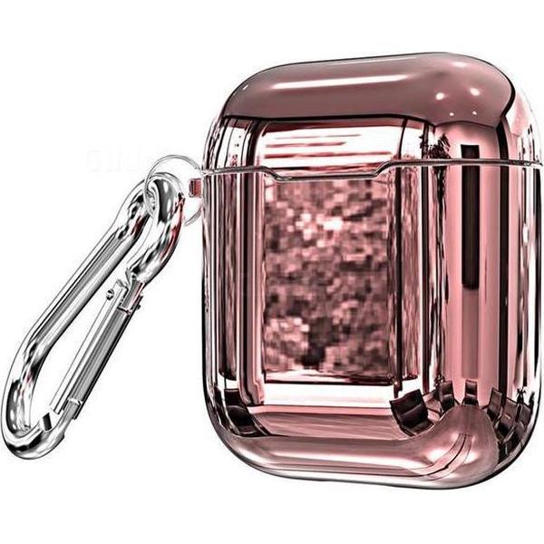 Hardcase metallic airpod hoesje - Roze