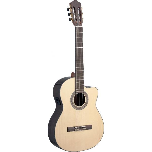Angel Lopez SAU-CFIS elektro-akoestische klassieke gitaar met massief sparren bovenblad, cutaway en Fishman pickup