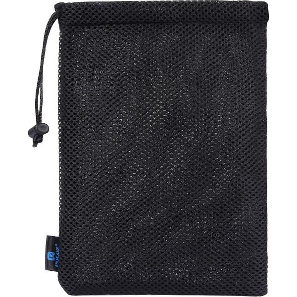 PULUZ nylon gaas opbergtas met verblijfsnoer voor GoPro NIEUW HERO / HERO6 / 5/4 Session / 4/3 + / 3/2/1, Puluz U6000 en andere accessoires voor sportcamera's, maat: 21,5 cm x 15,5 cm (zwart)