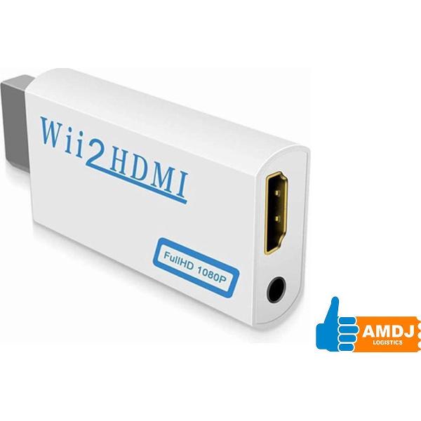 HDMI adapter voor Nintendo Wii - Converter - Inclusief Audio Port - 3,5mm Jack - Omvormer - Verloop - High Speed - Full HD - TV - Laptop - Screen - Scherm