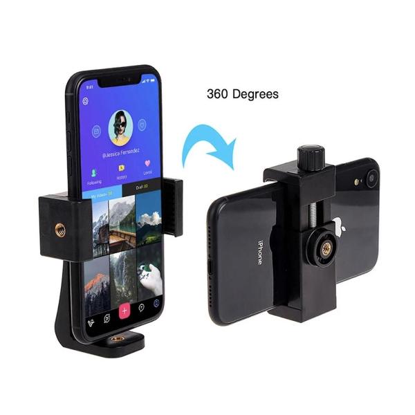 Smartphone telefoon houder | Mobiele Telefoon Clipper met grip | Zelf Statief Statiefgondel voor mobiel | Apple - Samsung