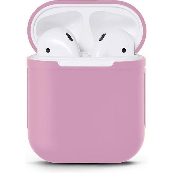 Airpods Silicone Case Cover Hoesje Geschikt voor Apple Airpods 1 / 2 - Lila