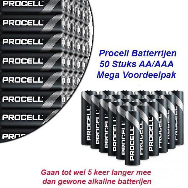 Procell 50 X AAA Batterijen - Mega Voordeelpak -