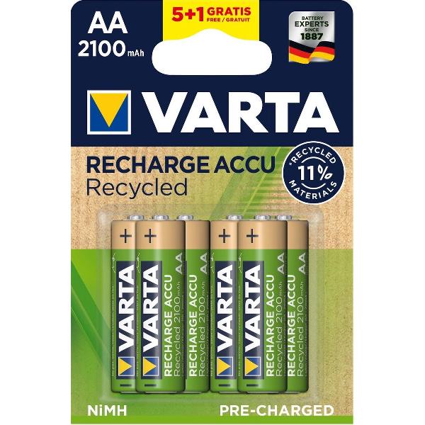 Varta AA batterijen 5+1 gratis - 2100mAh - Oplaadbaar