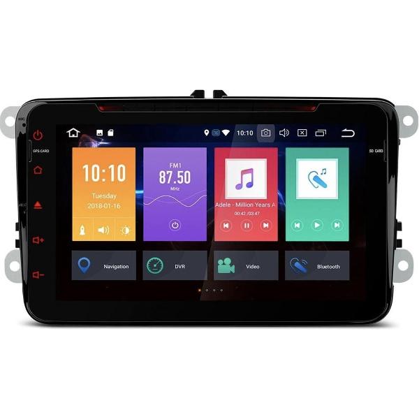 VW | Seat | Skoda 8 INCH HD Octa Core 16GB + DDR3 4G RAM Android 8.0 Digitale Touchscreen HDMI Auto DVD-speler