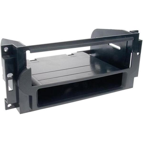 1-DIN Paneel met aflegbakje. Chrysler / Jeep Kleur: Zwart
