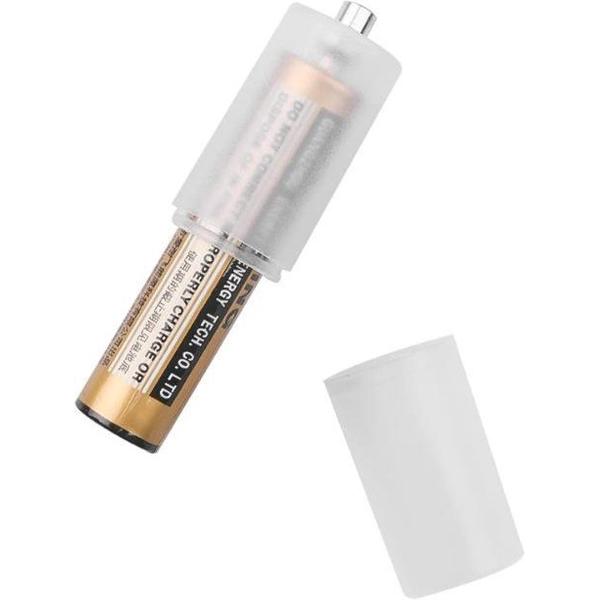 Set van 2 x AAA naar AA converter - Batterij box / omzetter set - Transparant