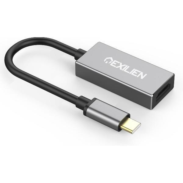 Exilien USB-C naar HDMI Adapter - Compatible met Telefoon en Laptop - Geschikt voor Apple Macbook Pro / Air / iMac / Mac Mini / iPhone / Samsung / Huawei / Google Chromebook / Windows / HP / ASUS / Lenovo - Type-C Kabel naar 4K UHD HDMI Converter