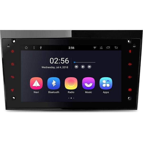 Autoradio met navigatie - 7” Opel Astra Corsa Zafira Vectra Vivaro, Canbus, GPS, Wifi, Mirror link, OBD2, Bluetooth - Fulltouch zwart