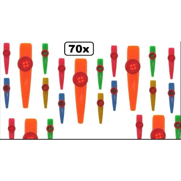 70x Kazoo Muziekinstrument assortie kleuren