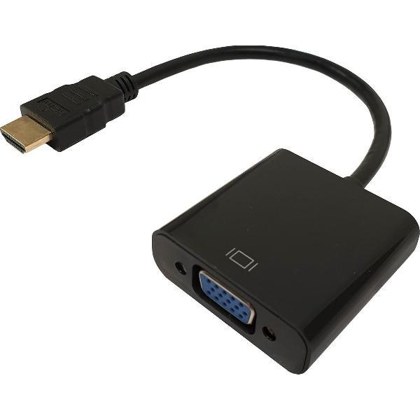 XIB HDMI naar VGA adapter / kabel voor PC/laptop/beamer / 1080p HD - Zwart